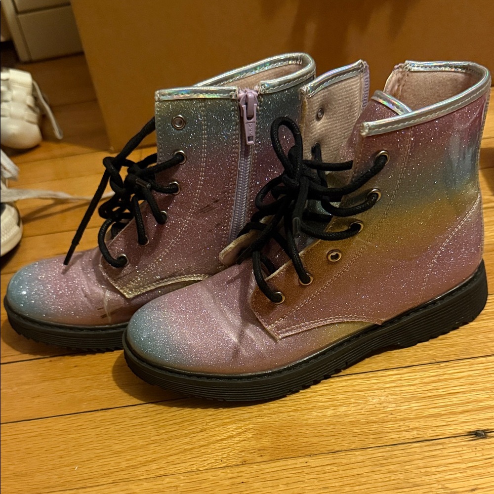 Place Glittery Pink and Blue Kids Boots